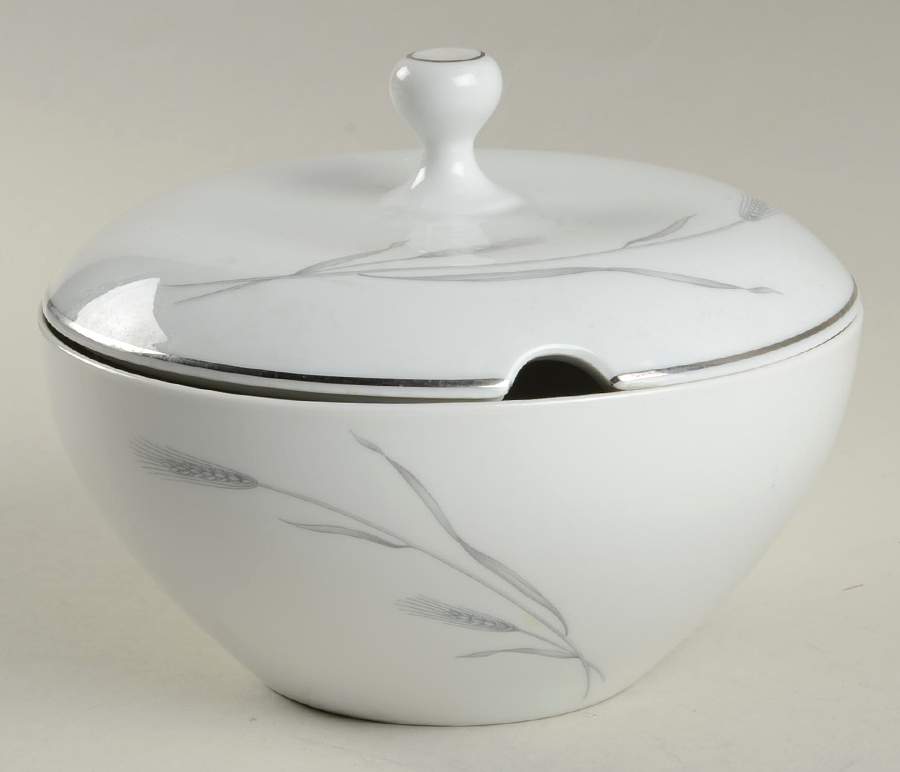 Silver Wheat Round Covered Vegetable by Johann Haviland-1