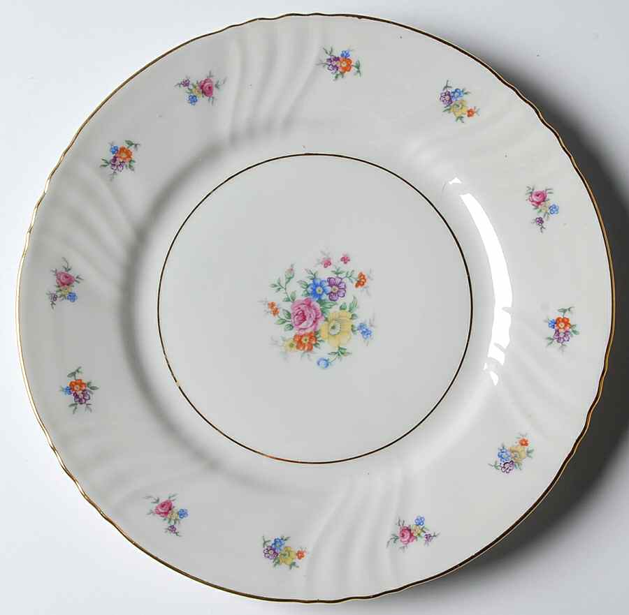 Summerflowers (Gold Verge) Salad Plate by Johann Haviland-1