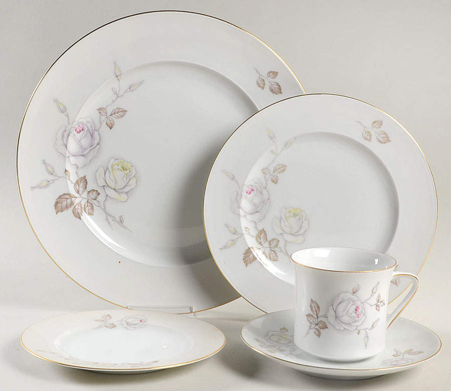 Sweetheart Rose 5 Piece Place Setting by Johann Haviland-1