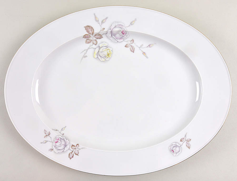 Sweetheart Rose 16" Oval Serving Platter by Johann Haviland-1