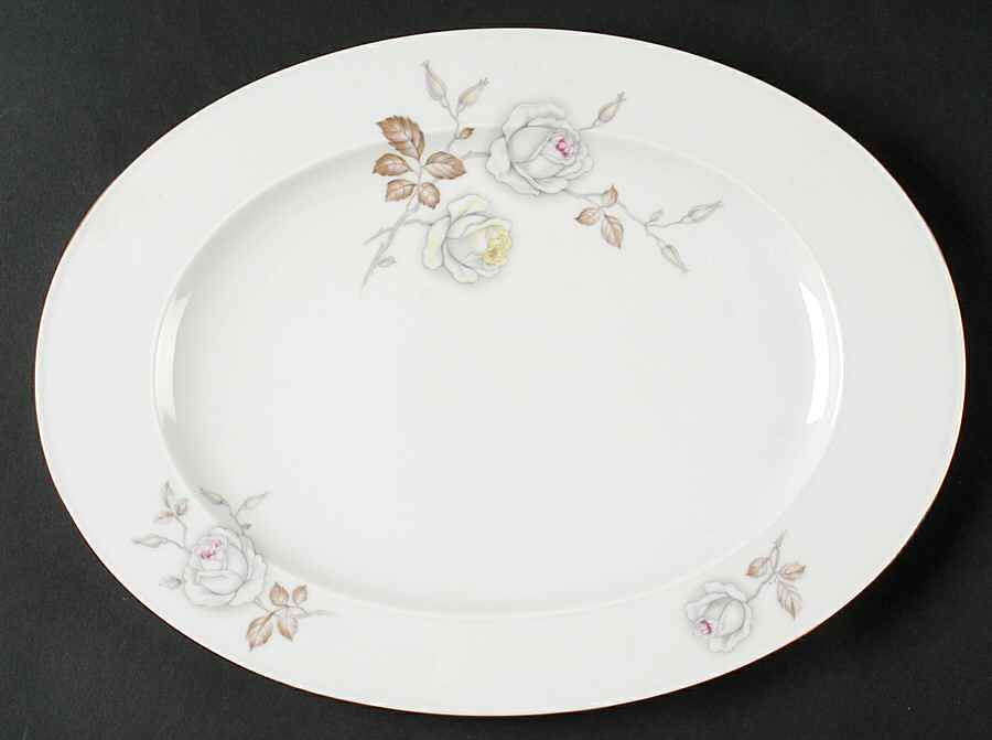 Sweetheart Rose 12" Oval Serving Platter by Johann Haviland-1