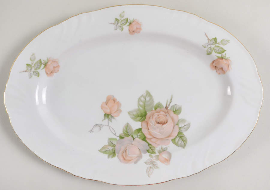 Tearose 12" Oval Serving Platter by Johann Haviland-1