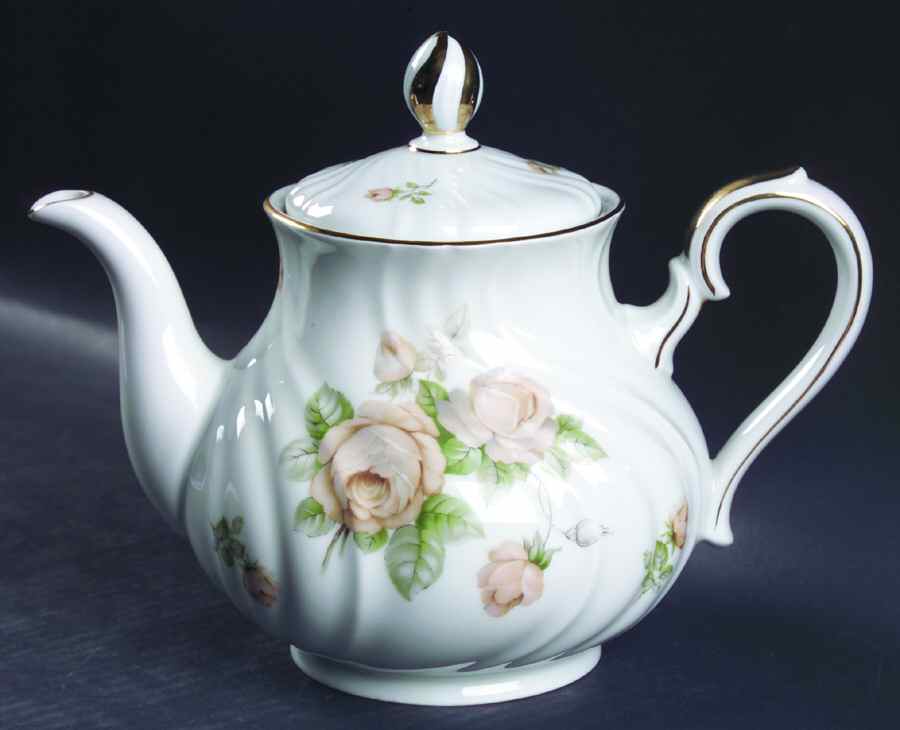 Tearose Teapot & Lid by Johann Haviland-1