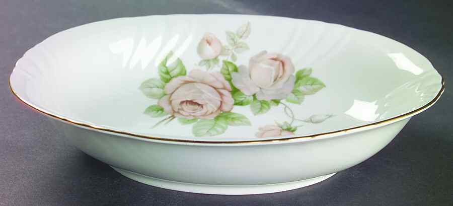 Tearose 10" Oval Vegetable Bowl by Johann Haviland-1