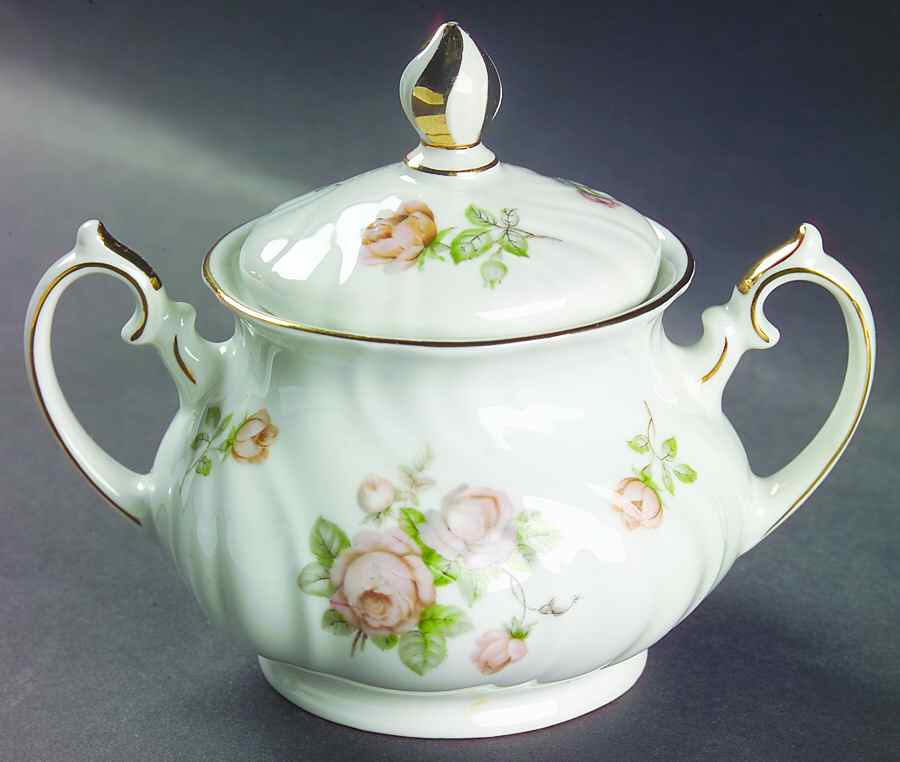Tearose Sugar Bowl & Lid by Johann Haviland-1