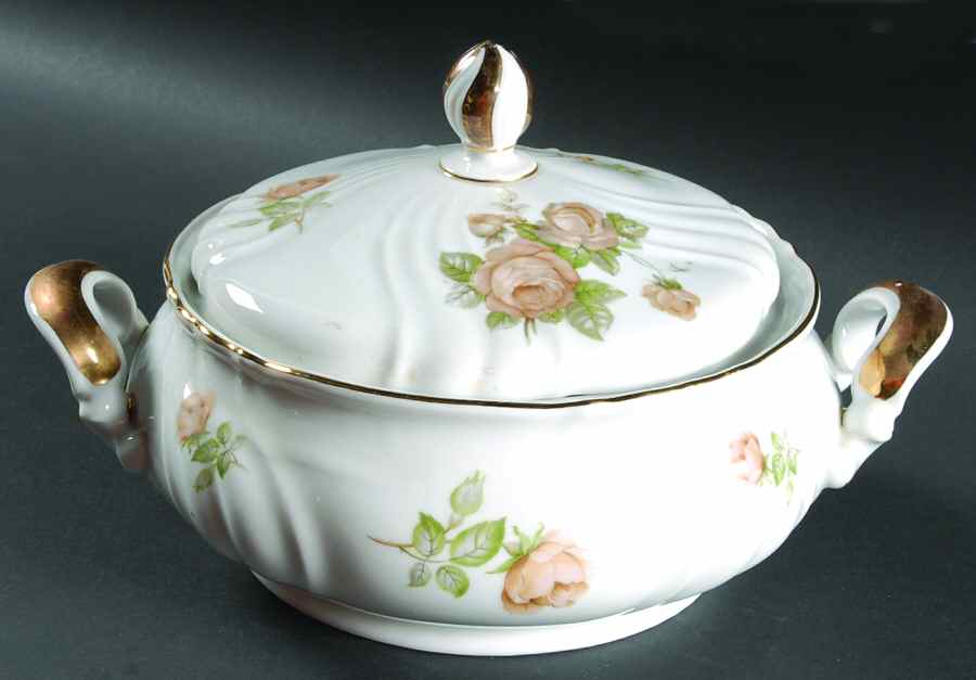 Tearose Round Covered Vegetable by Johann Haviland-1