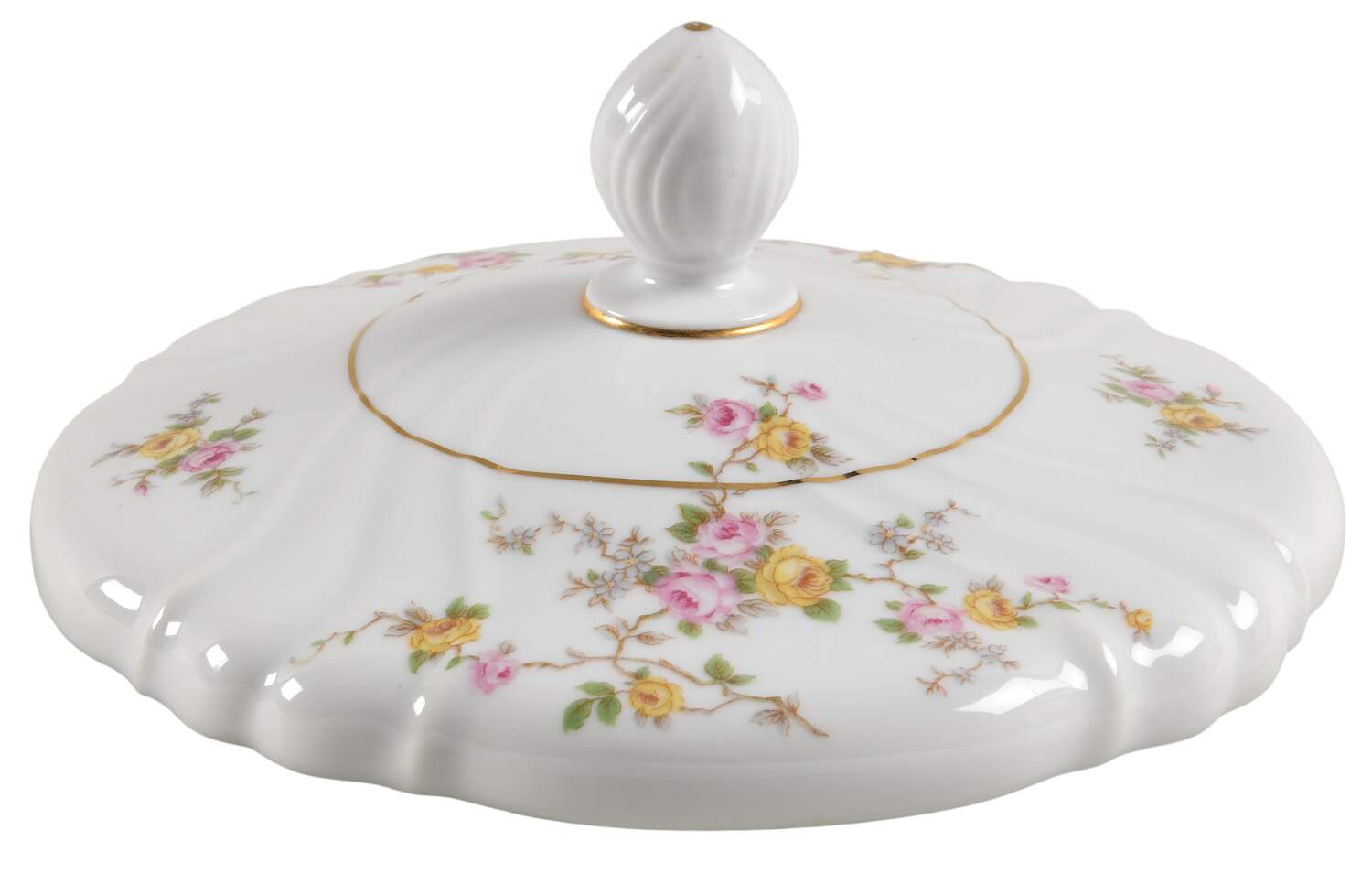 Thornrose Cream Lid for Round Vegetable by Johann Haviland-1
