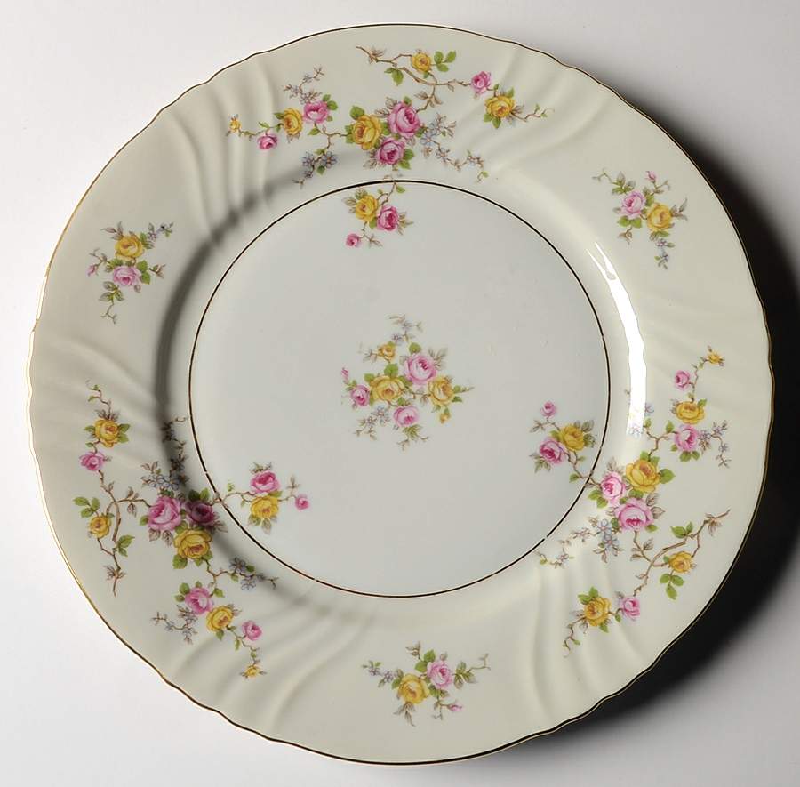 Thornrose Cream Dinner Plate by Johann Haviland-1