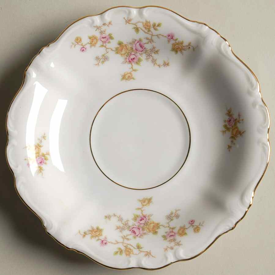 Thornrose (White, No Verge) Saucer by Johann Haviland-1