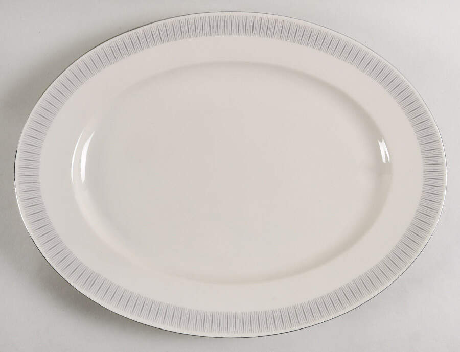 Tuxedo 14" Oval Serving Platter by Johann Haviland-1