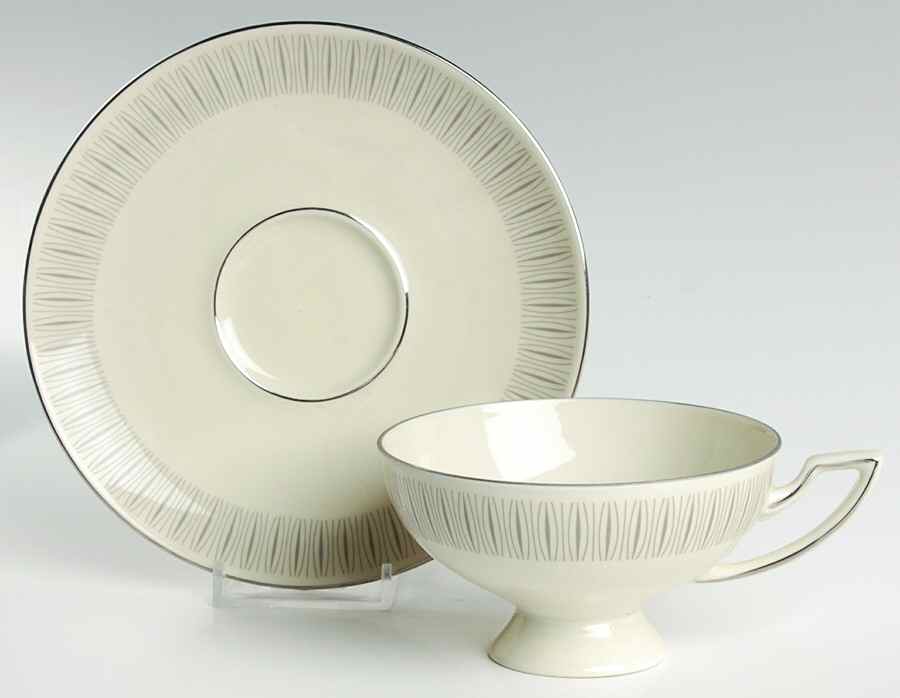 Tuxedo Footed Cup & Saucer Set by Johann Haviland-1