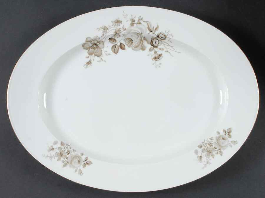 Twilight Rose 15" Oval Serving Platter by Johann Haviland-1
