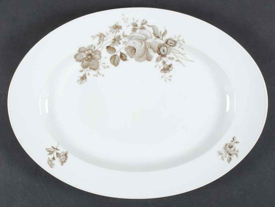Twilight Rose 12" Oval Serving Platter by Johann Haviland-1