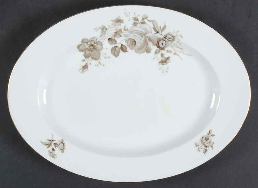 Twilight Rose 13" Oval Serving Platter by Johann Haviland-1