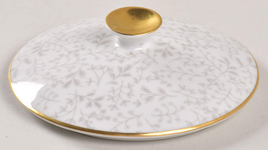 Gray Fern Lid for Sugar Bowl by Johann Haviland-1