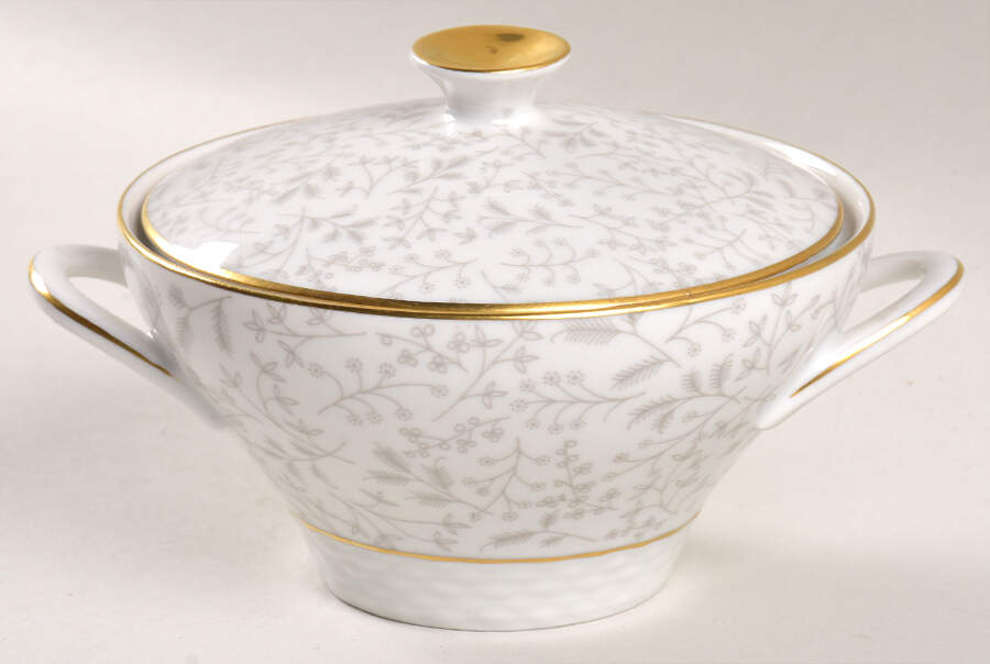 Gray Fern Sugar Bowl & Lid by Johann Haviland-1