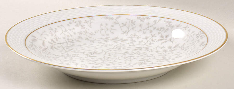 Gray Fern Rim Soup Bowl by Johann Haviland-1