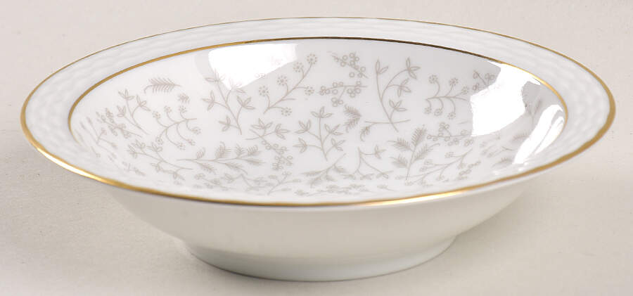 Gray Fern Rim Fruit/Dessert (Sauce) Bowl by Johann Haviland-1