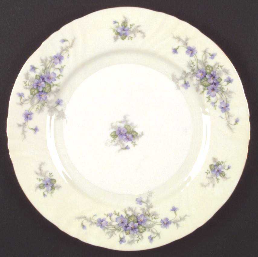 Violets (Older, No Gold Inner Range) Dinner Plate by Johann Haviland-1