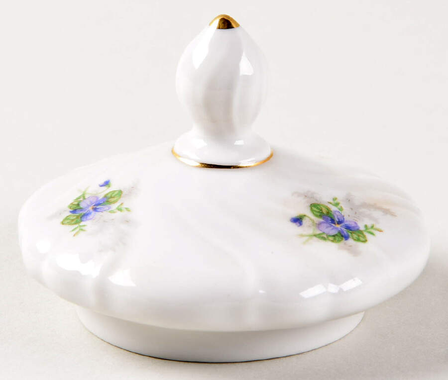 Violets (Older, No Gold Inner Range) Lid for Sugar Bowl by Johann Haviland-1