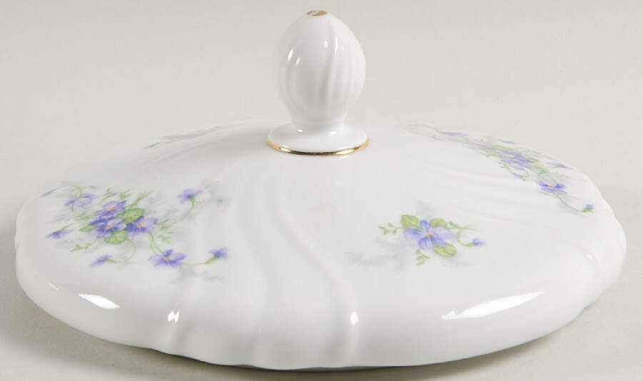 Violets (Older, No Gold Inner Range) Lid for Round Vegetable by Johann Haviland-1
