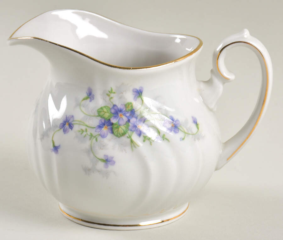 Violets (Older, No Gold Inner Range) Creamer by Johann Haviland-1