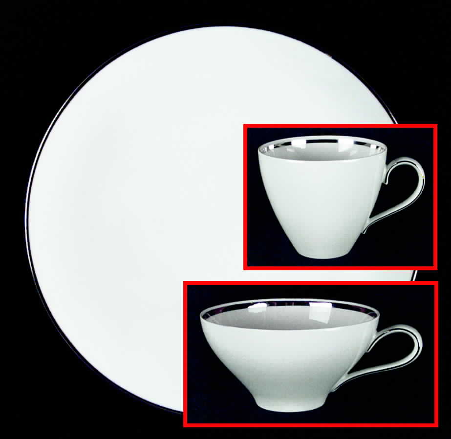 Wedding Ring Flat Cup & Saucer Set by Johann Haviland-1