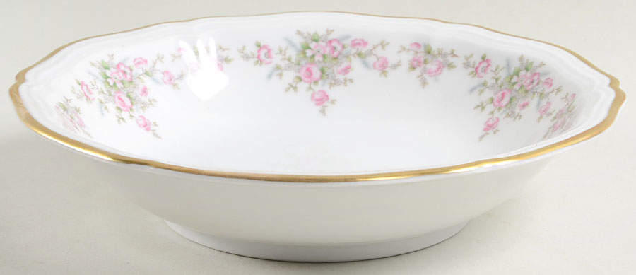 Wild Rose (1-8" Gold Trim) Coupe Soup Bowl by Johann Haviland-1