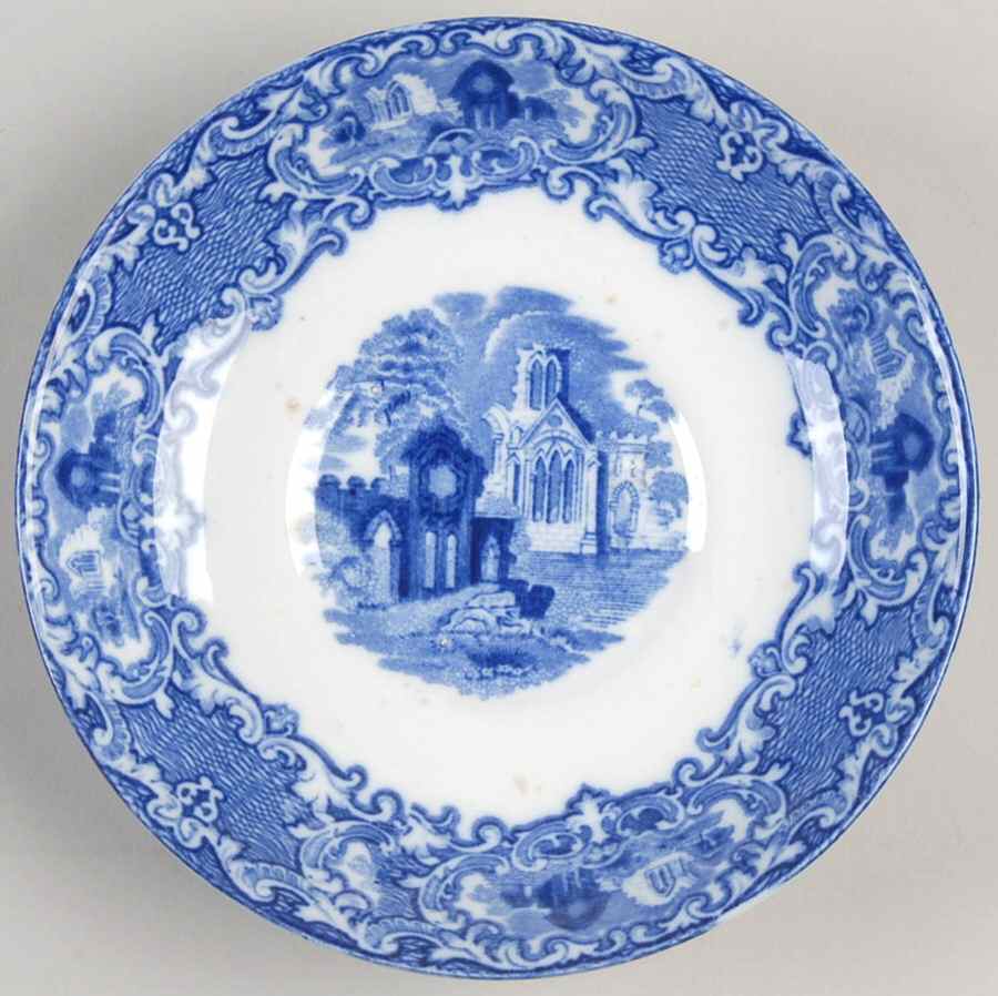 Abbey (Transferware, Scalloped) Saucer for Jumbo Cup by George Jones & Sons-1