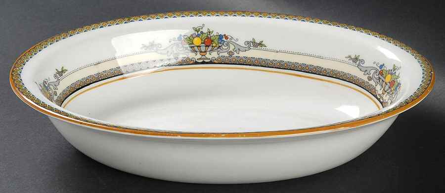 The Alhambra 9" Oval Vegetable Bowl by George Jones & Sons-1
