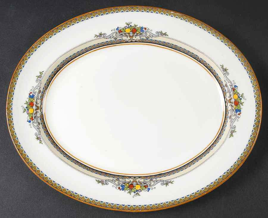 The Alhambra 10" Oval Serving Platter by George Jones & Sons-1