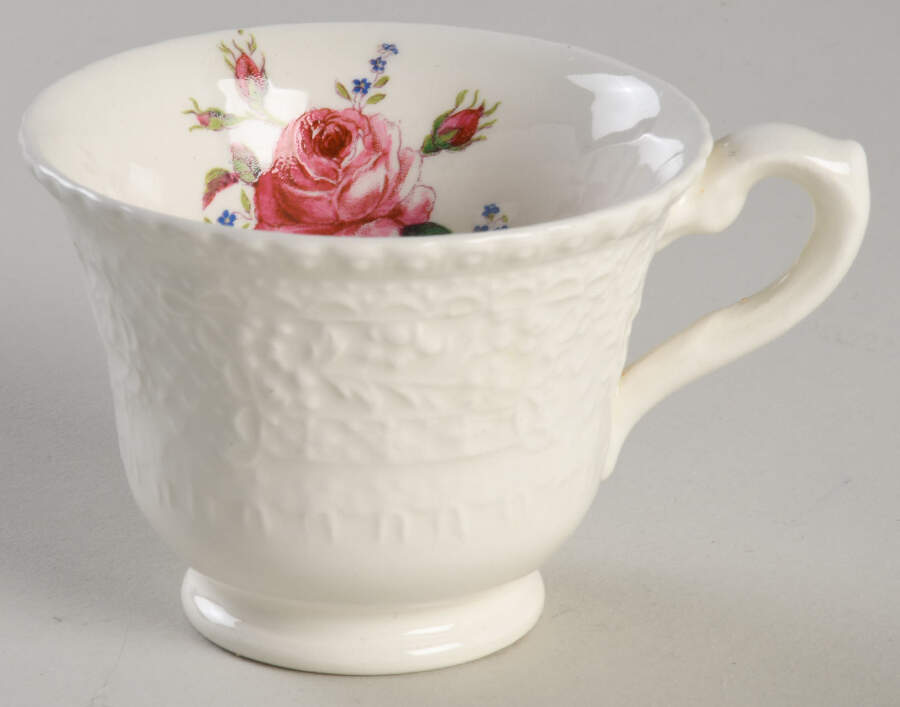 Birbeck Rose Pink Footed Demitasse Cup by George Jones & Sons-1