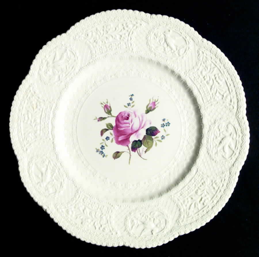 Birbeck Rose Pink Dinner Plate by George Jones & Sons-1