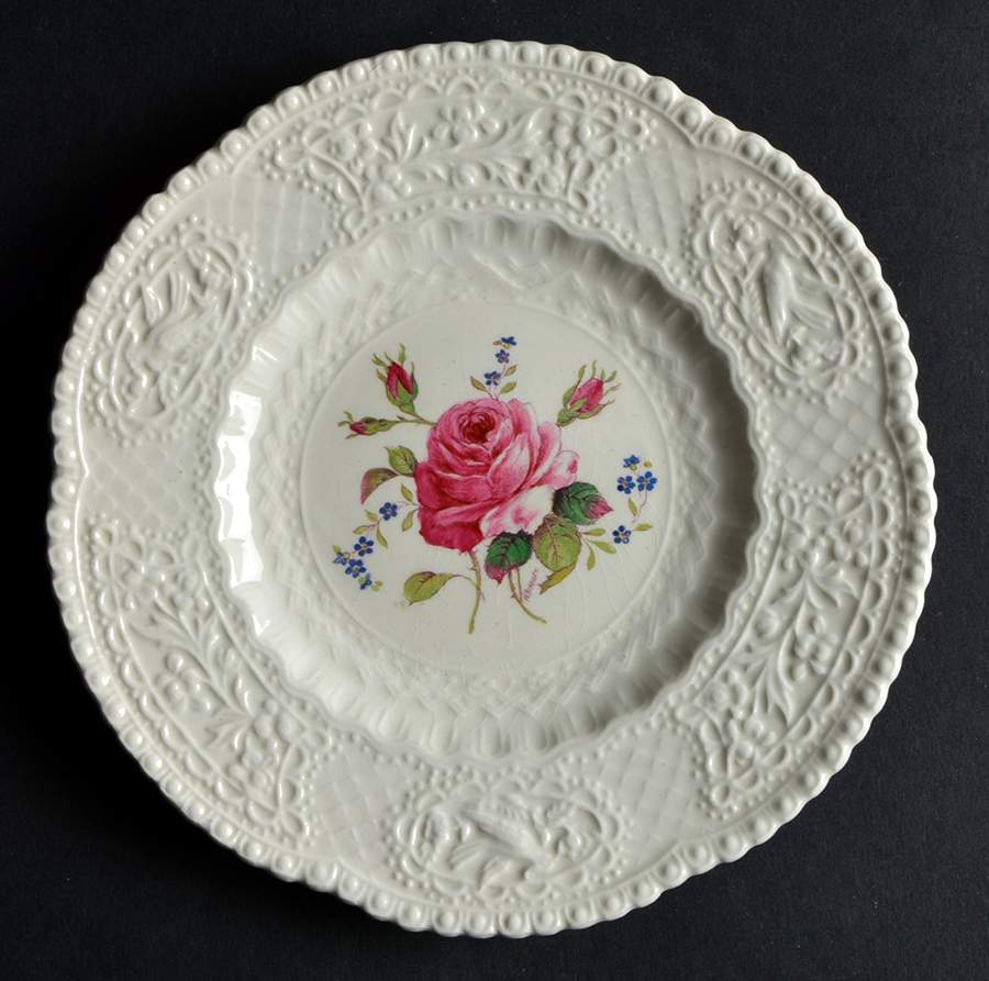 Birbeck Rose Pink Bread & Butter Plate by George Jones & Sons-1