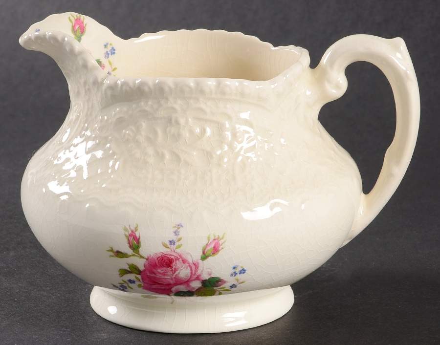 Birbeck Rose Pink Creamer by George Jones & Sons-1