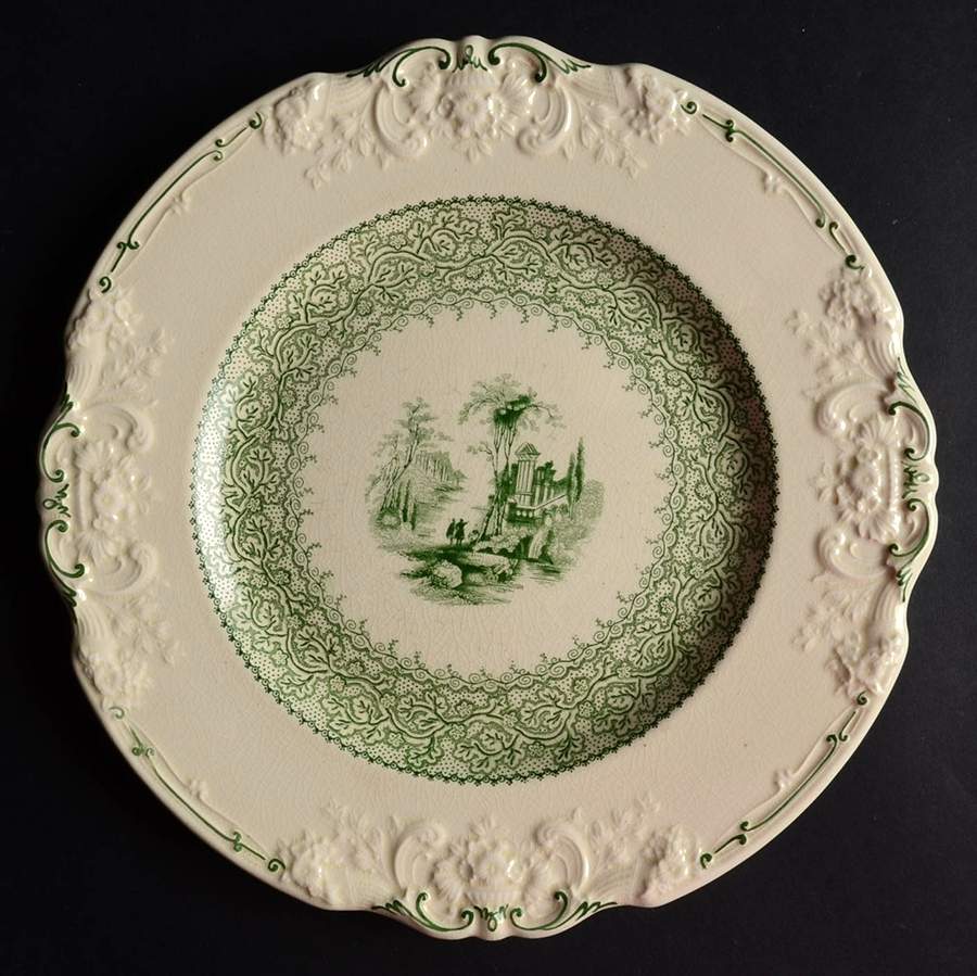 Genoa Green Luncheon Plate by George Jones & Sons-1