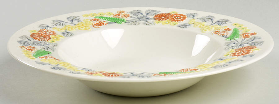 Golden Dawn Large Rim Soup Bowl by George Jones & Sons-1