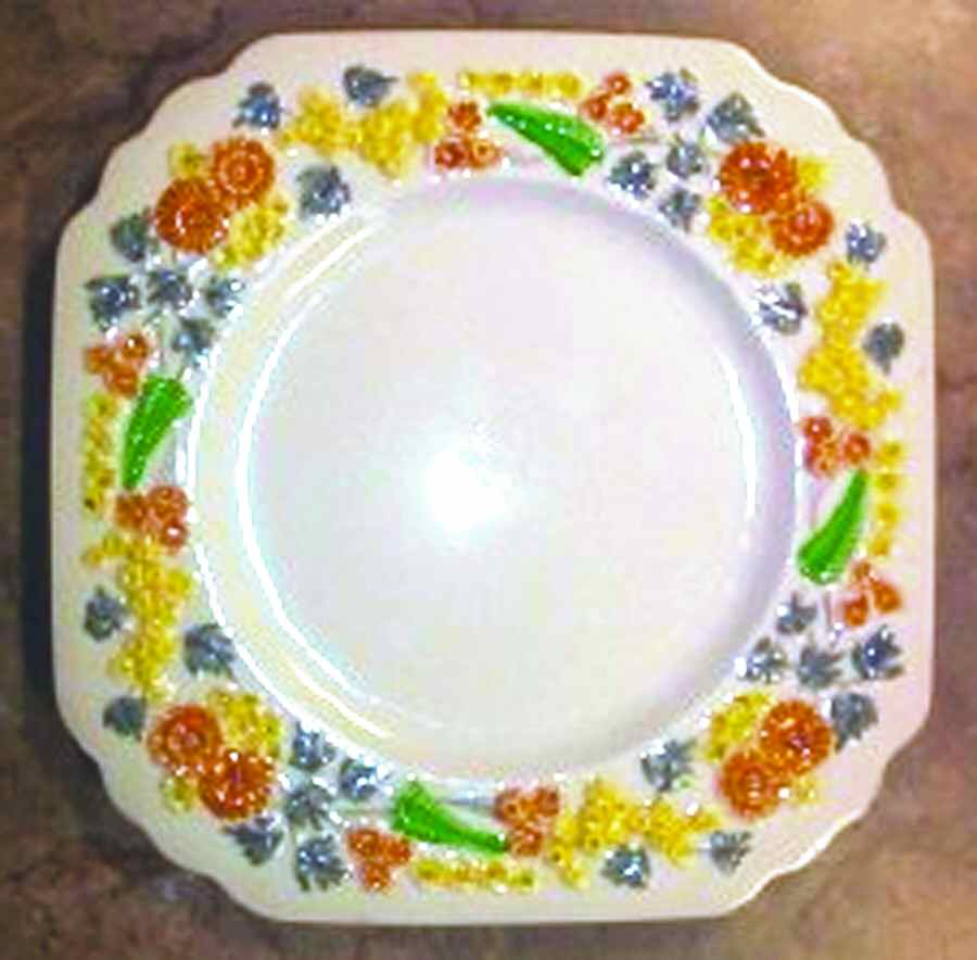 Golden Dawn Square Salad Plate by George Jones & Sons-1