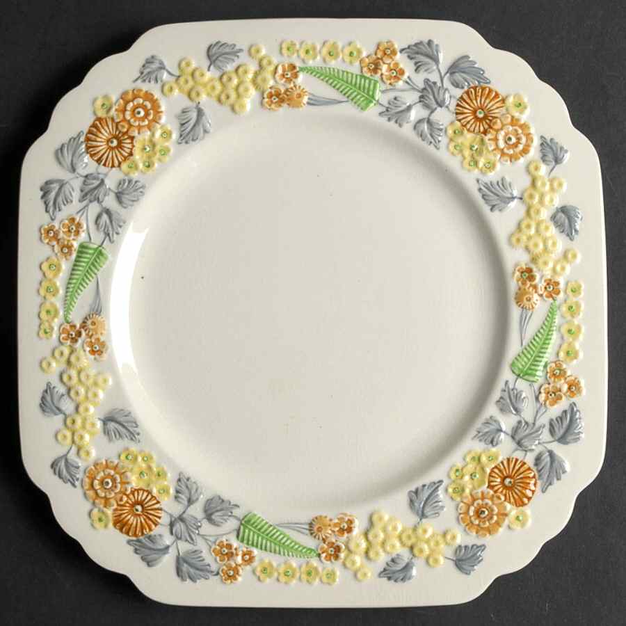 Golden Dawn Square Salad Plate by George Jones & Sons-1