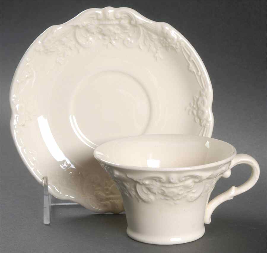 Marlborough Flat Cup & Saucer Set by George Jones & Sons-1