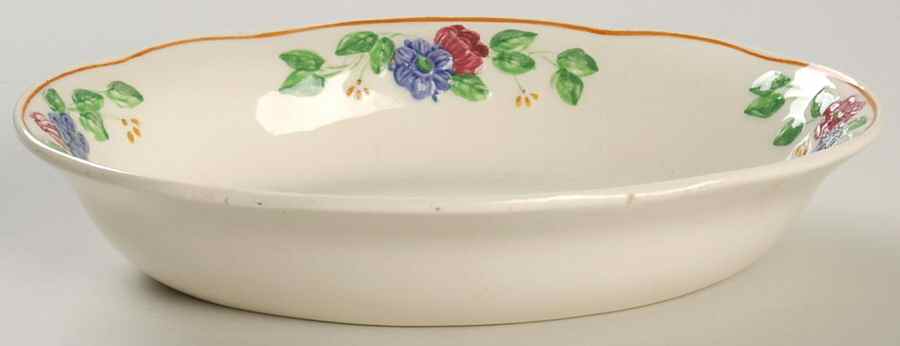 Mayflower 8" Oval Vegetable Bowl by George Jones & Sons-1