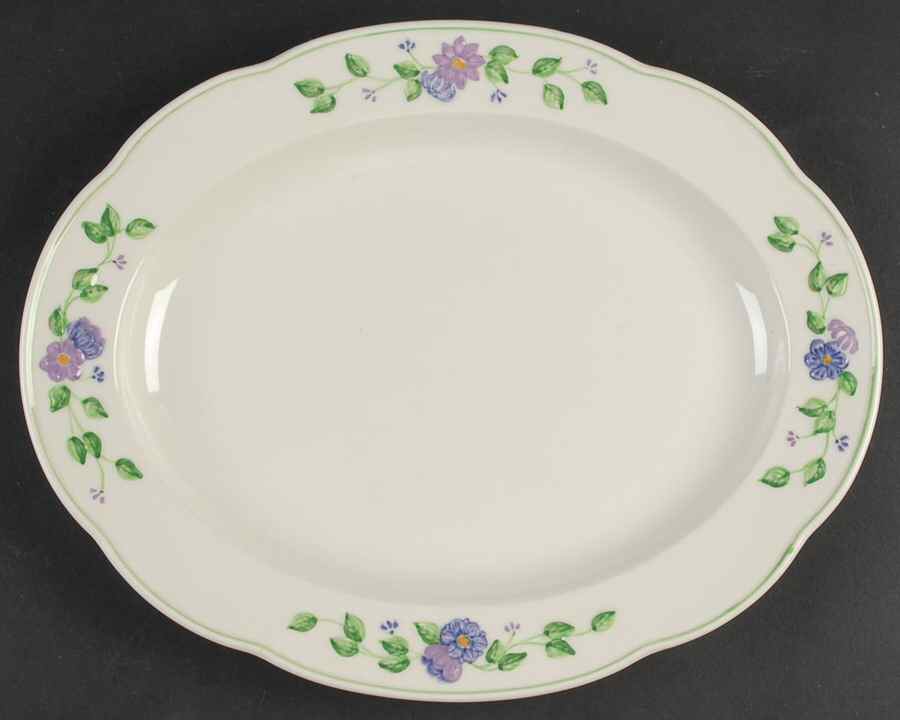 Maytime 13" Oval Serving Platter by George Jones & Sons-1
