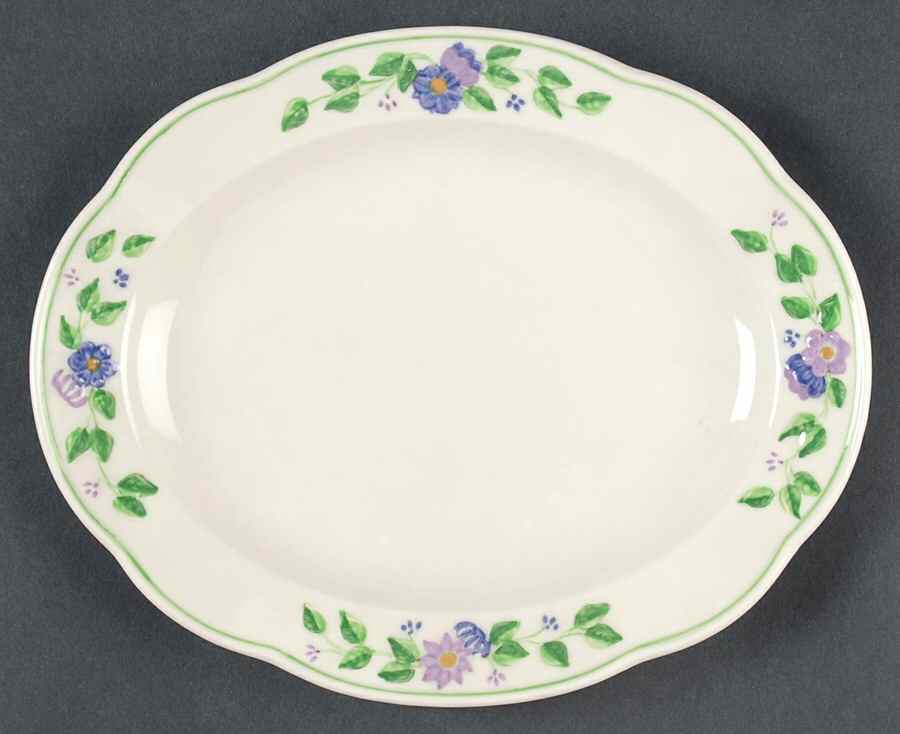 Maytime 9" Oval Serving Platter by George Jones & Sons-1