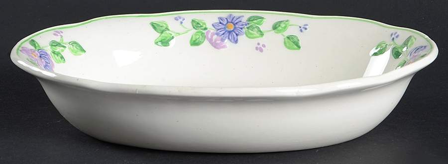 Maytime 8" Oval Vegetable Bowl by George Jones & Sons-1
