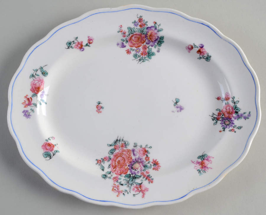 Olde English (Scalloped) 10" Oval Serving Platter by George Jones & Sons-1