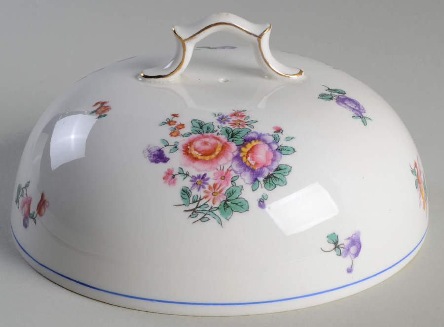Olde English (Scalloped) Lid for Muffin Dish by George Jones & Sons-1