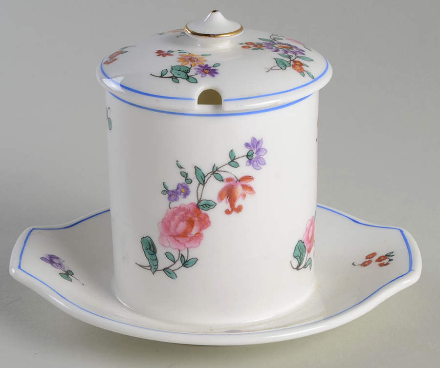 Olde English (Scalloped) Jam/Jelly & Lid by George Jones & Sons-1