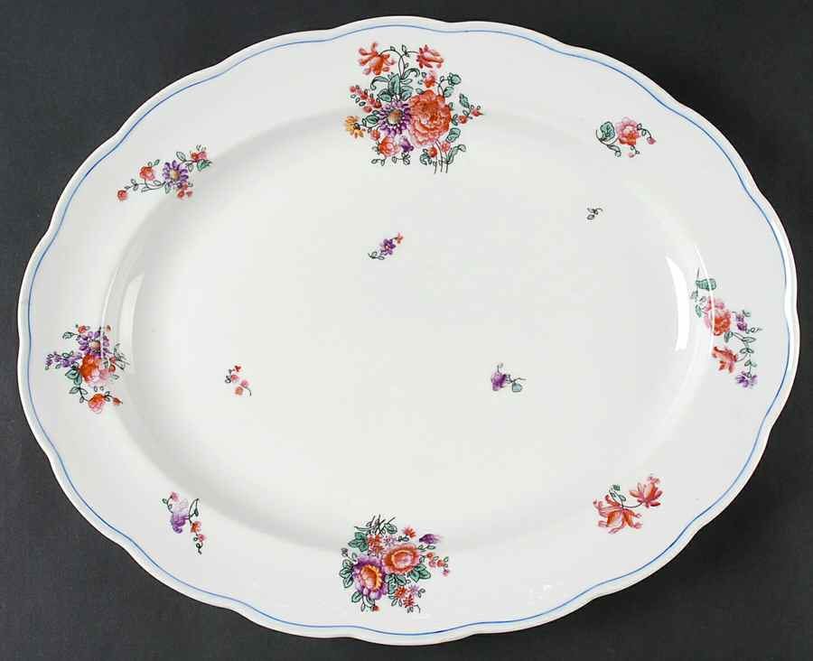 Olde English (Scalloped) 14" Oval Serving Platter by George Jones & Sons-1