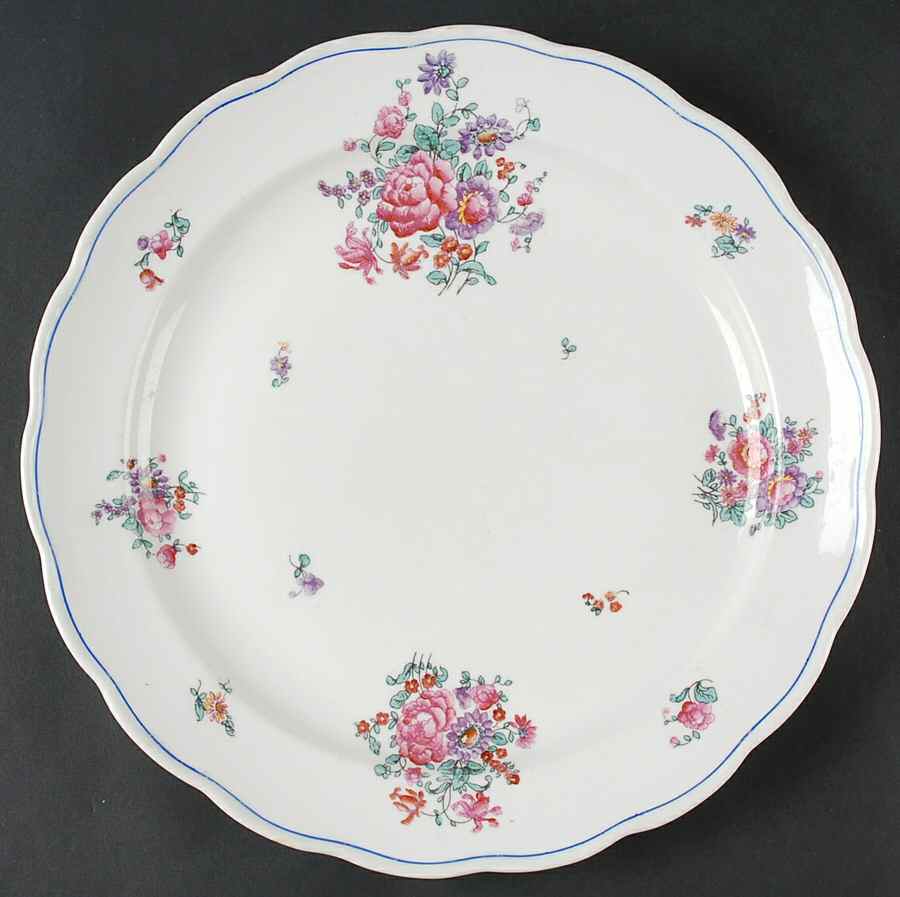 Olde English (Scalloped) 12" Chop Plate (Round Platter) by George Jones & Sons-1