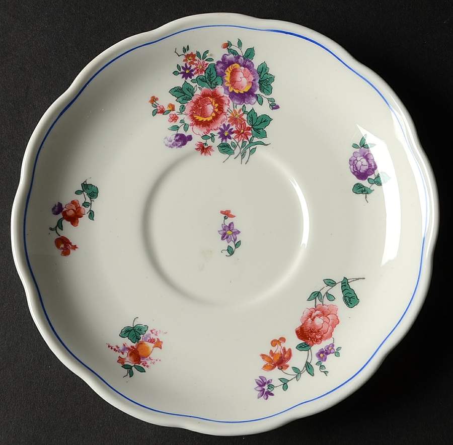 Olde English (Scalloped) Saucer for Cream Soup Bowl by George Jones & Sons-1